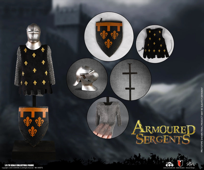Load image into Gallery viewer, Armored Sergeants Display - Black Shield w/Sleeveless Robe
