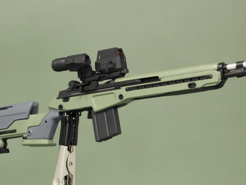 Load image into Gallery viewer, 1/6 - Custom - Modular M14 EBR Rifle Set w/Custom Magnetic Attachments (GREEN)

