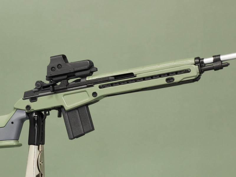 Load image into Gallery viewer, 1/6 - Custom - Modular M14 EBR Rifle Set w/Custom Magnetic Attachments (GREEN)
