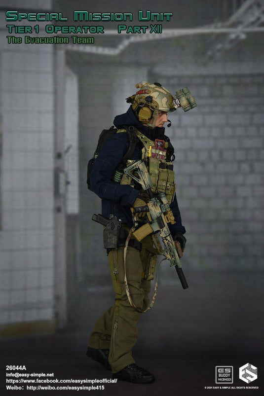 Special Missions Unit Evac Team - Snakeskin Helmet w/NVG Set