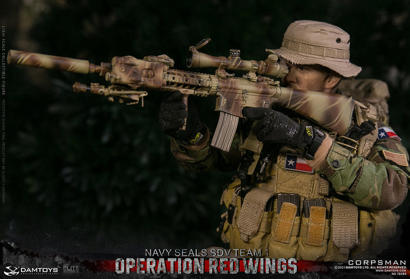 Load image into Gallery viewer, Operation Red Wings Corpsman - Multicolor Helmet w/2 NVG&#39;s
