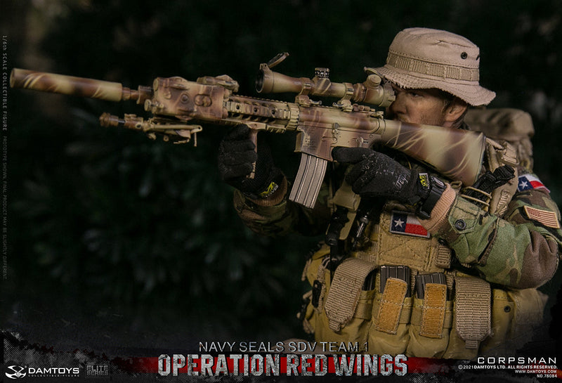 Load image into Gallery viewer, Operation Red Wings Corpsman - Green &amp; Black Shemagh
