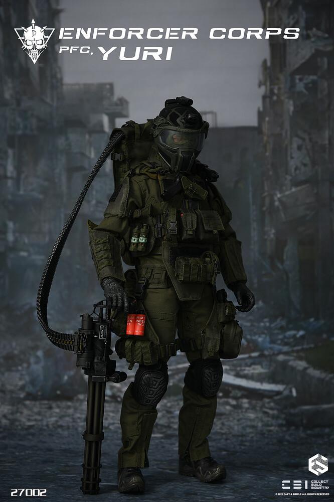 Load image into Gallery viewer, Enforcer Corps - Yuri - MOLLE Plate Carrier w/Mini Gun &amp; Gear Set
