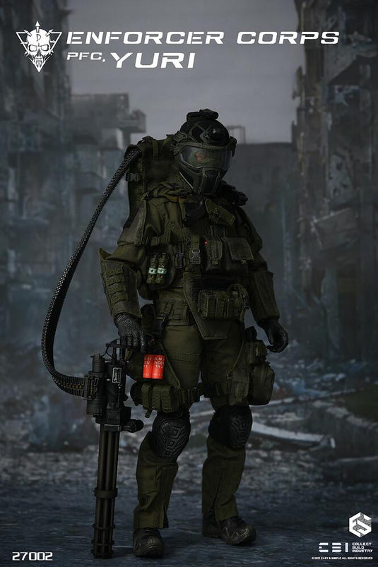 Enforcer Corps - Yuri - MOLLE Plate Carrier w/Mini Gun & Gear Set