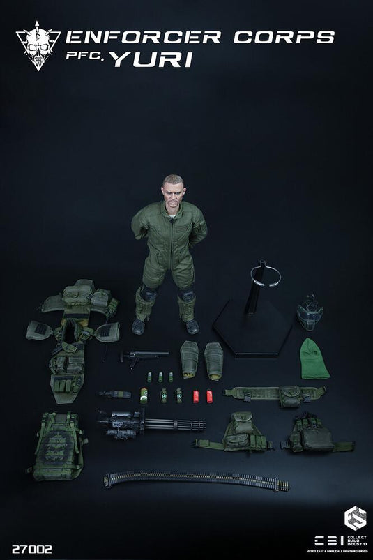 Enforcer Corps - Yuri - Green MOLLE Drop Leg Panel (Right)