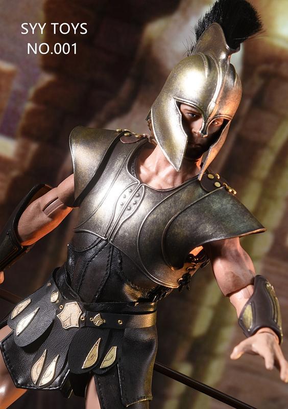 Load image into Gallery viewer, Greek Warrior Troy - Metal Armor Set w/Shield &amp; Sword Type 1
