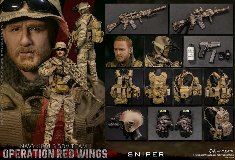 Load image into Gallery viewer, Operation Red Wings Sniper - Black Glasses
