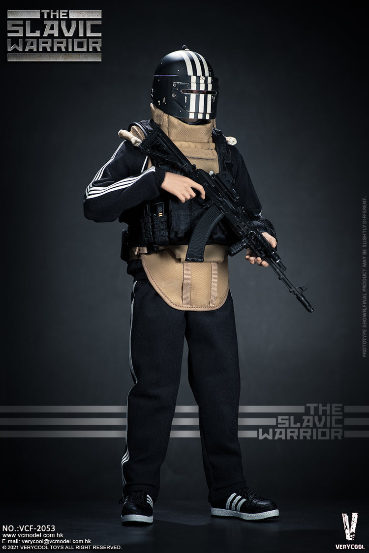 Load image into Gallery viewer, Slavic Warrior - Black Striped Helmet
