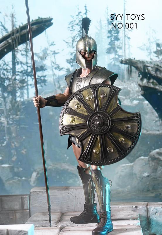 Load image into Gallery viewer, Greek Warrior Troy - Metal Armor Set w/Shield &amp; Sword Type 1
