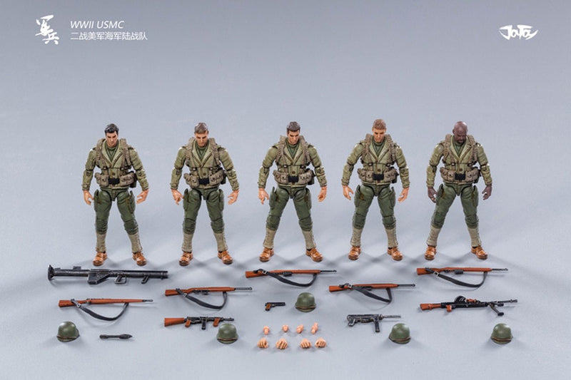 USMC フィギュア 1/18 - WWII US Marine Corps - Male Figure Set Type 2
