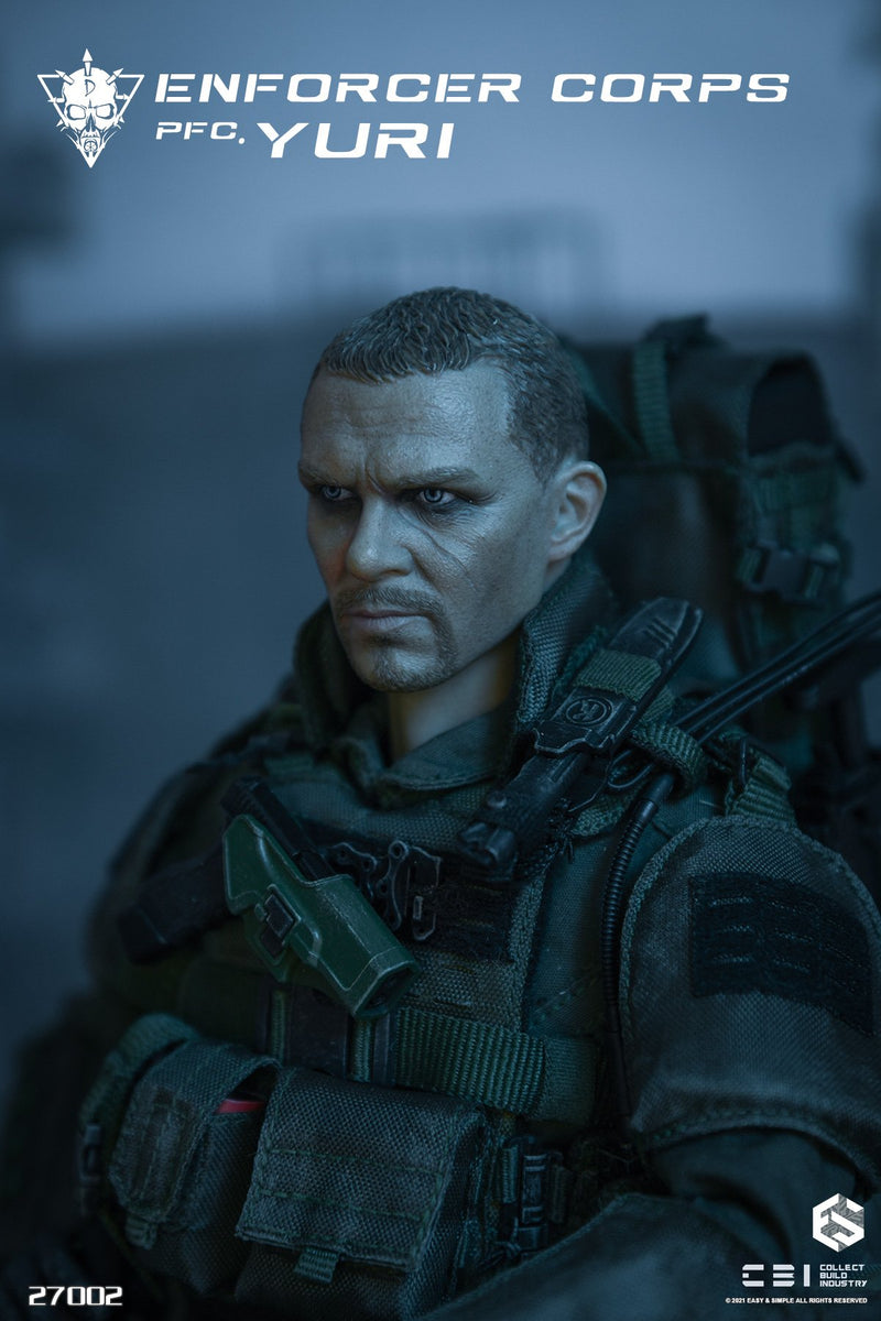 Load image into Gallery viewer, Enforcer Corps - Yuri - Weathered Black Knee Pads
