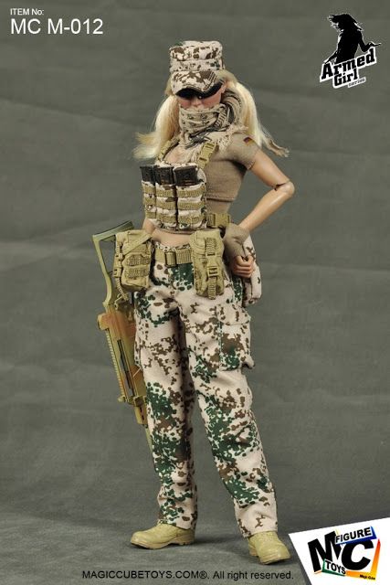 Load image into Gallery viewer, Desert German Armed Girl - Flecktarn Dump Pouch
