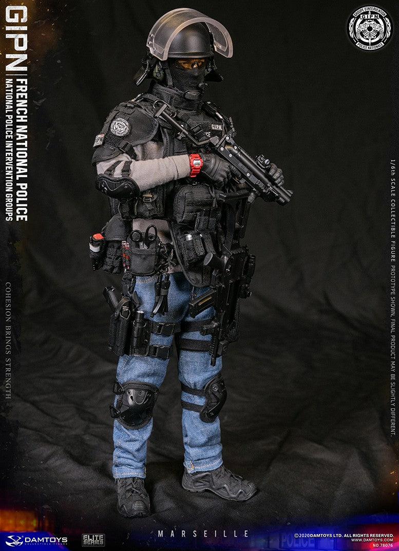 Load image into Gallery viewer, French GIPN Police - Armored Helmet w/Face Shield

