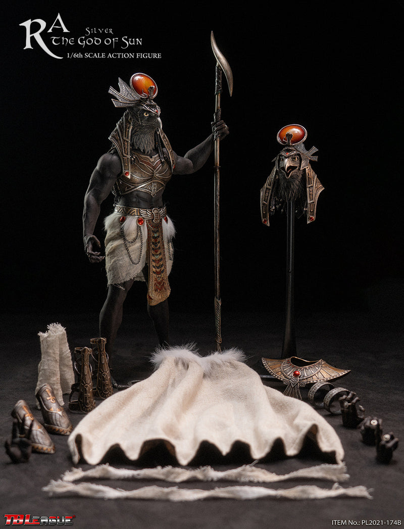 Load image into Gallery viewer, Ra God of Sun - Silver - Bird Head Sculpt w/Open Mouth
