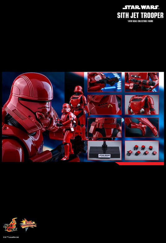 Star Wars - Sith Jet Trooper - Red & Black Gloved Hand Set