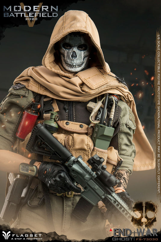 Modern Battlefield Ghost - Brown Combat Boots (Peg Type)