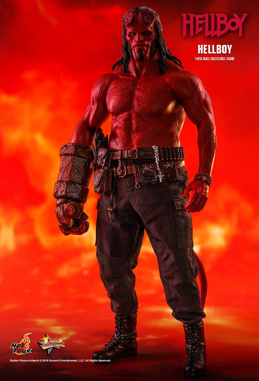 Hellboy - Male Head Sculpt w/Horns & Flame Crown