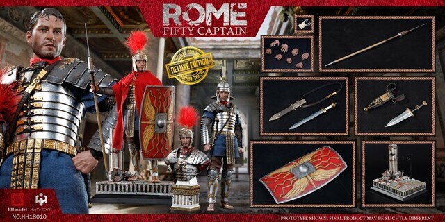 Load image into Gallery viewer, Rome Fifty Captain - Deluxe Edition - Metal Helmet w/Black Crest
