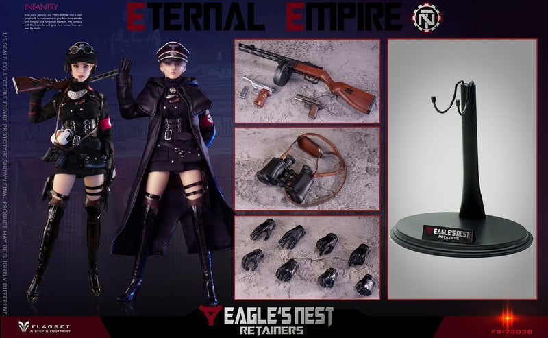 Load image into Gallery viewer, Eternal Empire Eagles Nest - Black Officer Hat
