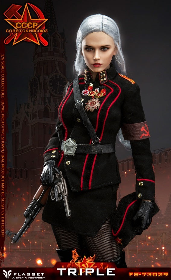 Load image into Gallery viewer, Red Alert Soviet Female Officer - Brown Military Trench Coat
