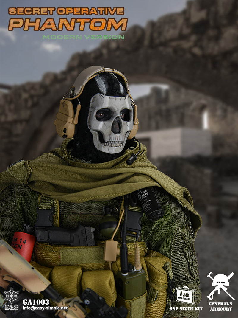 Load image into Gallery viewer, Phantom Modern Version - Skull Face Painted Head Sculpt
