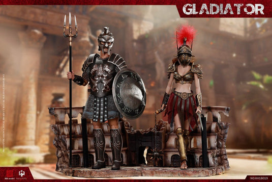 Empire Gladiator & Imperial Female Warrior Red Set - MINT IN BOX