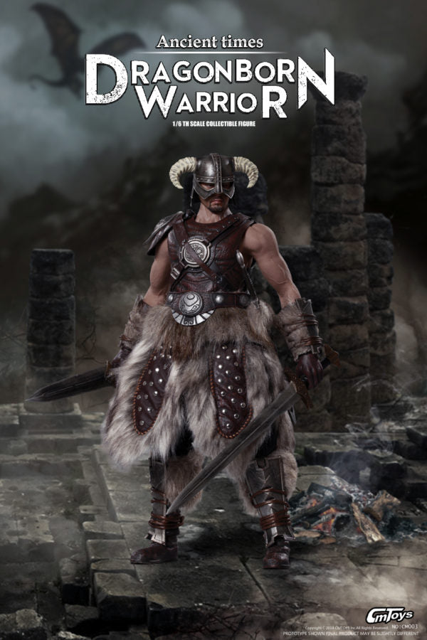 Load image into Gallery viewer, Dragonborn Warrior - Metal Horned Dragonborn Helmet
