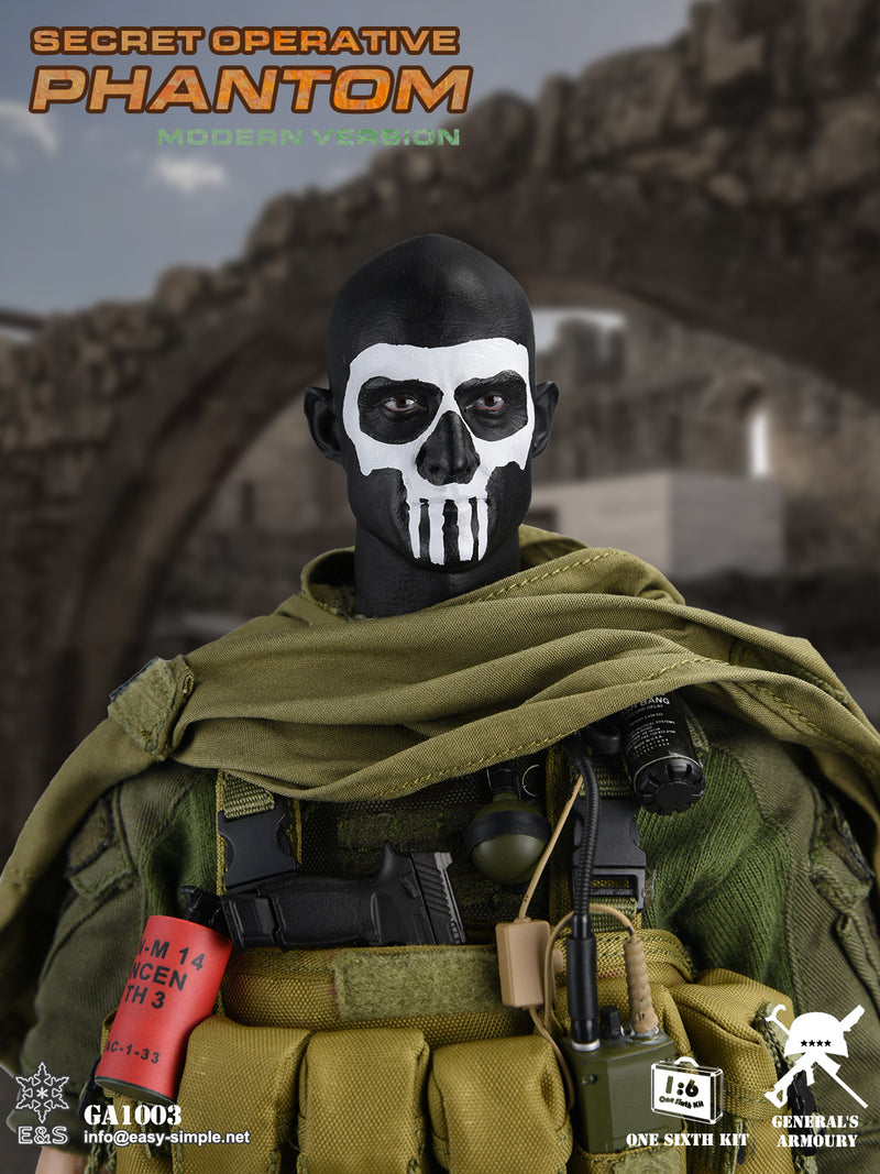 Load image into Gallery viewer, Phantom Modern Version - Skull Face Painted Head Sculpt

