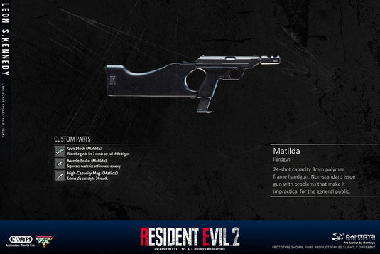 Resident Evil 2 - Leon Kennedy - Matilda Pistol w/Stock