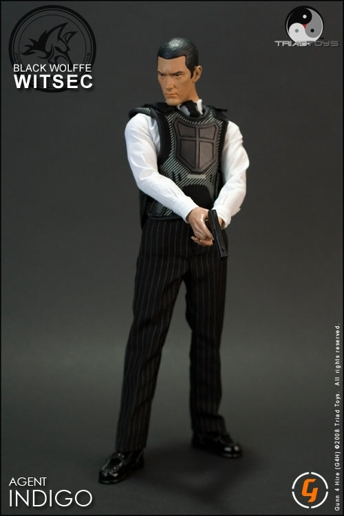 Load image into Gallery viewer, WITSEC Agent Indigo - Male Body w/Head Sculpt &amp; Full Suit Set
