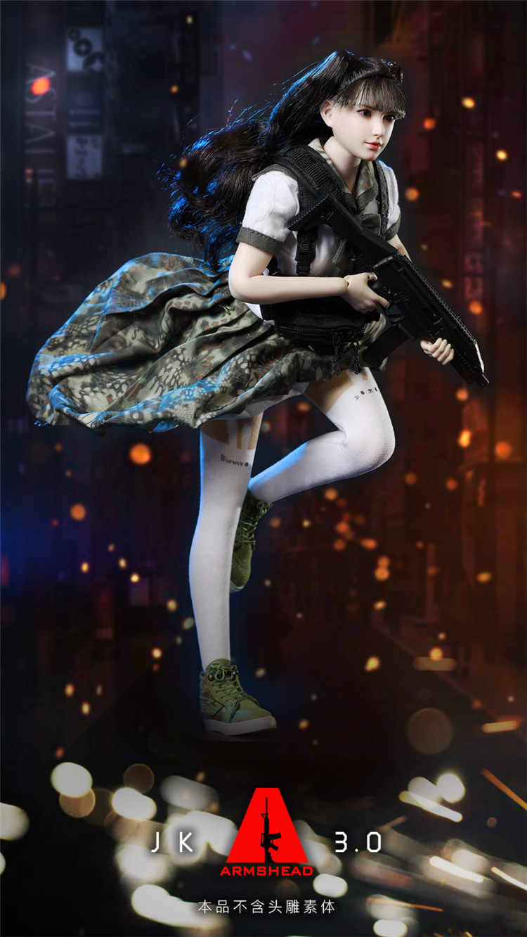 Load image into Gallery viewer, Armed Female 3.0 - White &amp; Kryptek Camo School Girl Uniform Set
