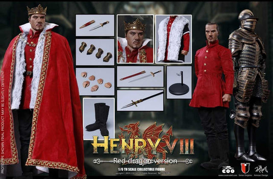 Henry VIII Red Dragon Ver. - Red Cape w/Gold Like Detail