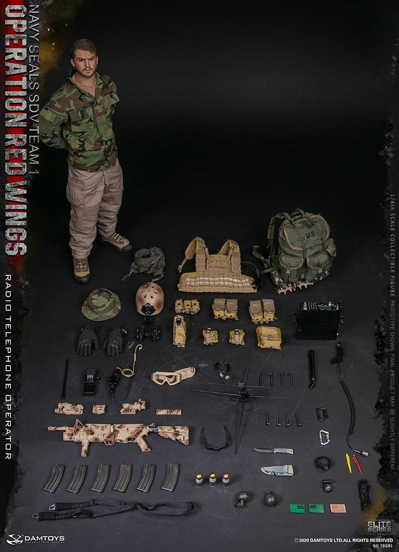 Load image into Gallery viewer, Operation Red Wings Radio Operator - Tan Helmet w/NVG &amp; Goggles
