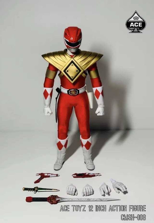 Golden Red Hero - Male Body w/Red & White Bodysuit