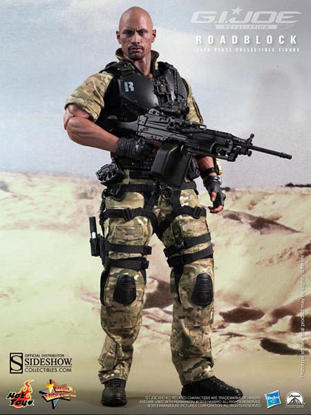 GI JOE - Roadblock - Head Sculpt in Dwayne Johnson Likeness
