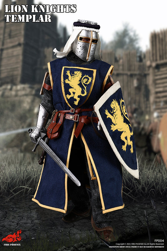 Malta Knights - Templar - Blue & Yellow Wood Shield