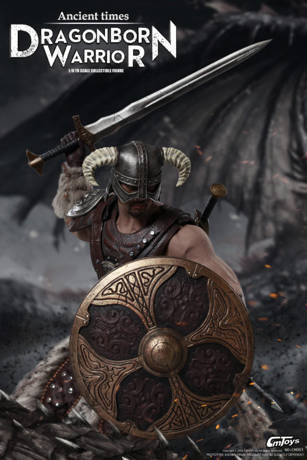 Load image into Gallery viewer, Dragonborn Warrior - Metal Horned Dragonborn Helmet
