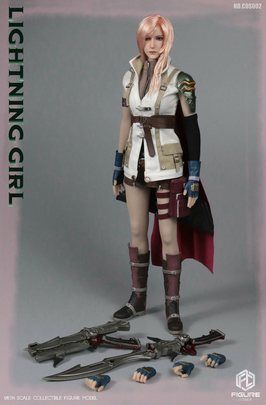 Lightning Girl - Red Capes w/Brown Chest Belt