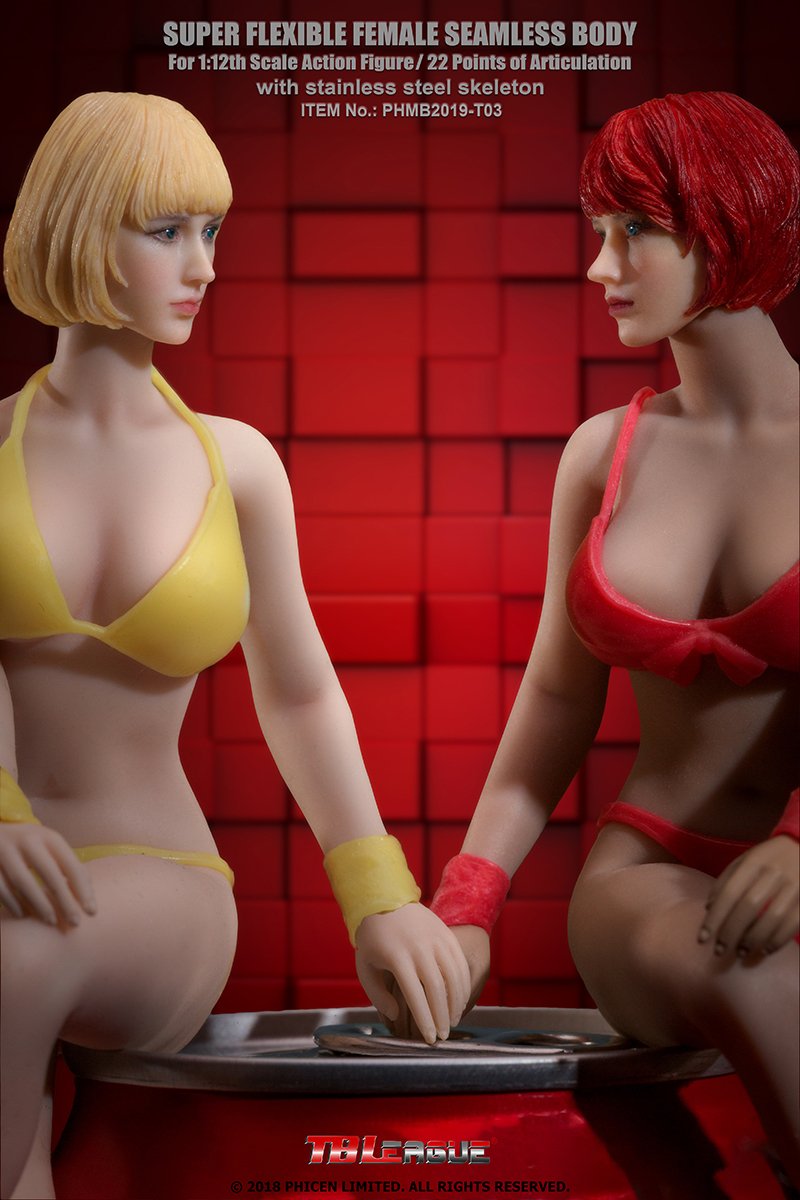 Load image into Gallery viewer, 1/12 Scale - Suntan Female Set - Red Wrist Bracelets
