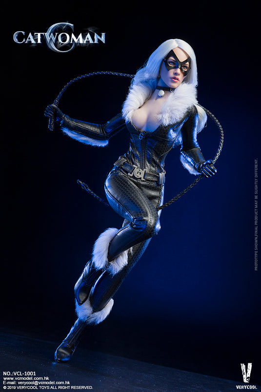 Catlady - Black Boots w/Fur-Like Detail (Foot Type)