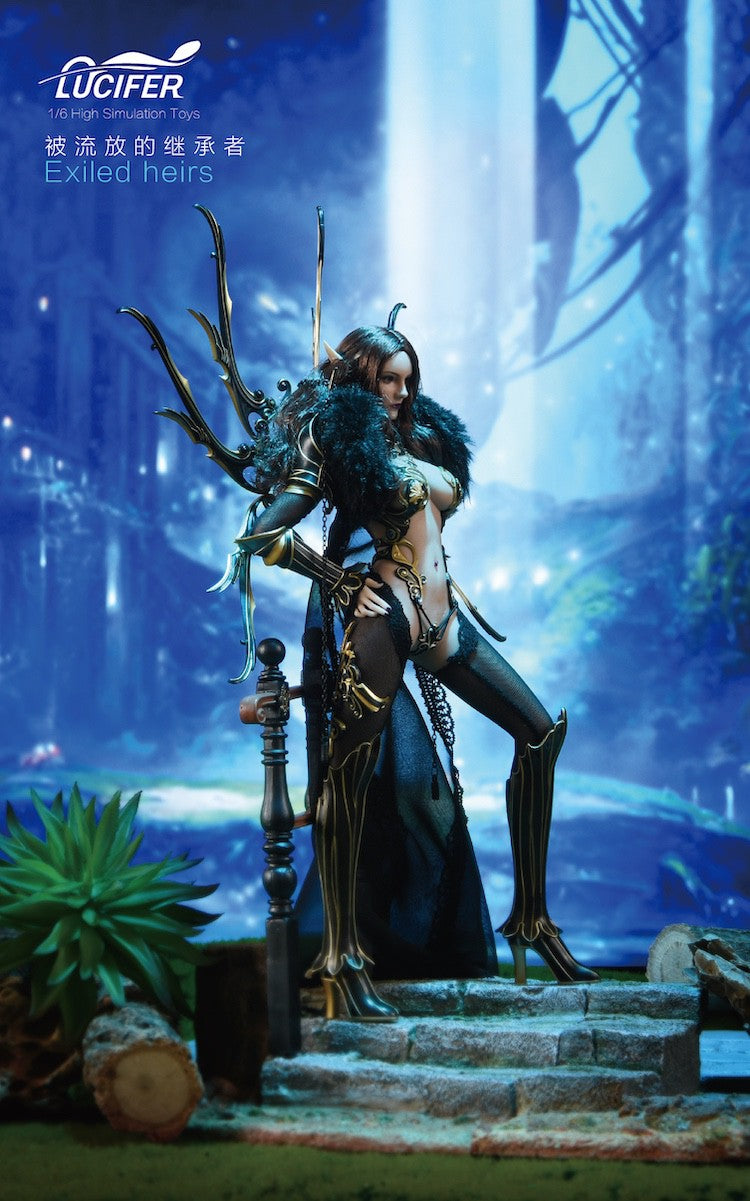 Load image into Gallery viewer, Exiled Heirs - Female Demon - Elvish Style Sword (x6) w/Back PC.
