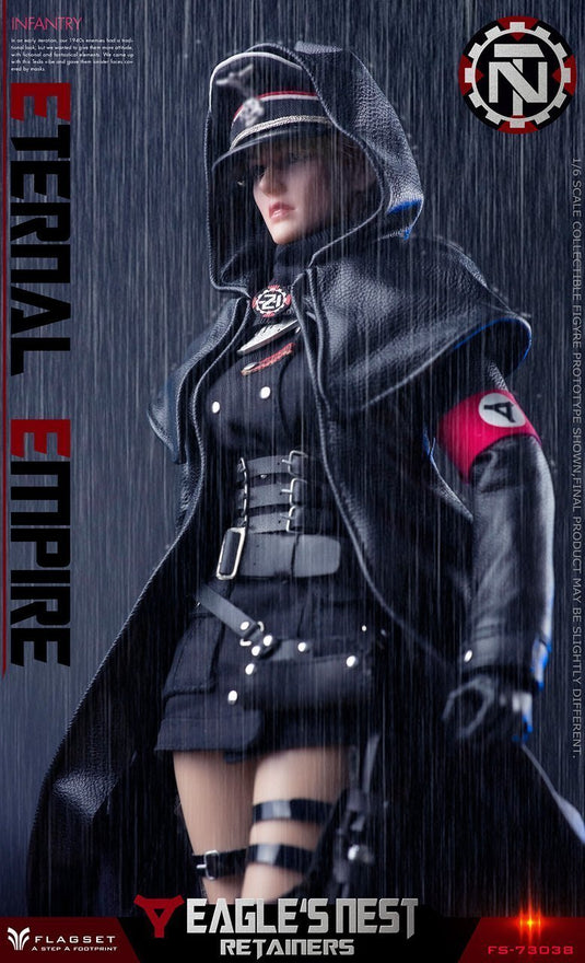 Eternal Empire Eagles Nest - Black Leather Hooded Jacket