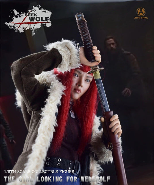 Seek Wolf - Metal Katana Sword w/Sheath