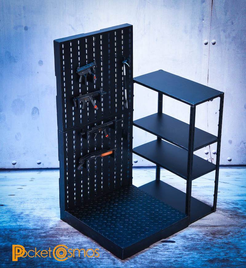 Load image into Gallery viewer, 1/12 - Metal Weapons Cabinet &amp; Rack - MINT IN BOX
