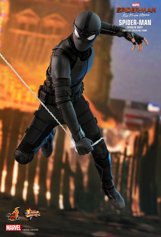 Spiderman Stealth Suit - Black Boots w/Movement (Peg Type