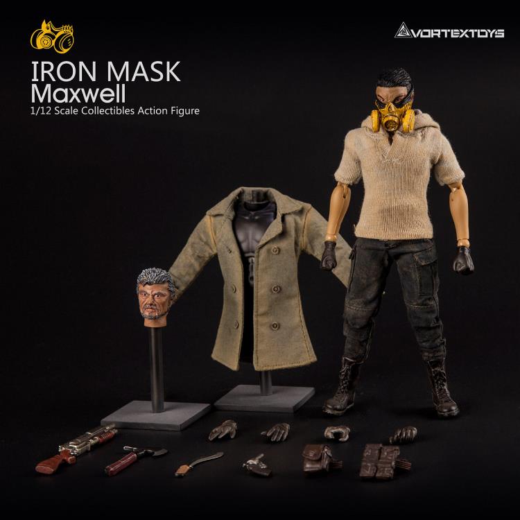 Load image into Gallery viewer, 1/12 - Iron Mask - Maxwell - Male Head Sculpt w/Gas Mask
