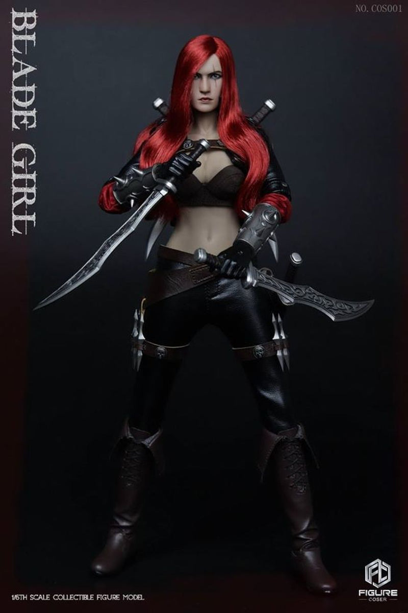 Load image into Gallery viewer, Blade Girl - Red Head Female Head Sculpt w/Scar
