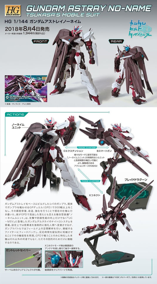 1/144 - HGBD Gundam Astray No-Name Tsukasa's Mobile Suit