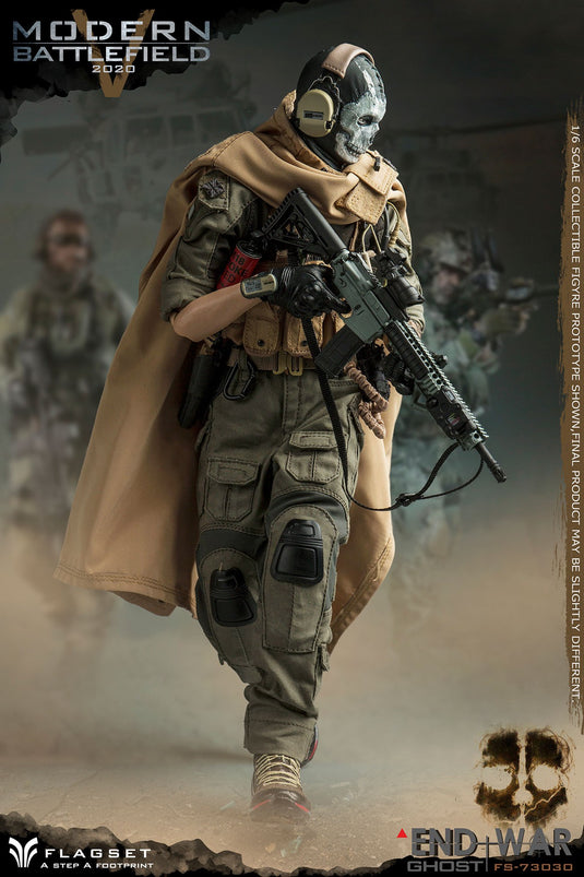 Modern Battlefield Ghost - Brown Combat Boots (Peg Type)