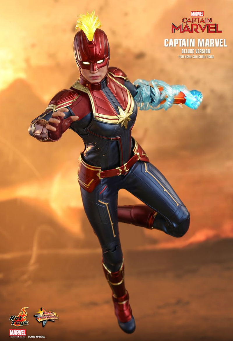 Load image into Gallery viewer, Captain Marvel - Translucent Blue &amp; Yellow Female Hands
